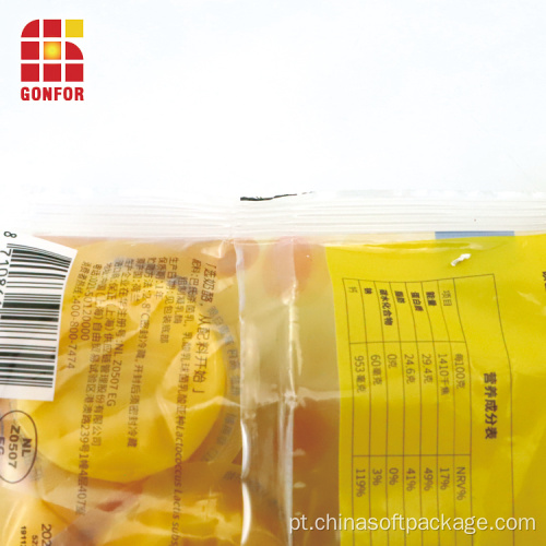 Alimentos refrigerados Queijo Material de embalagem Fin Seal Bags